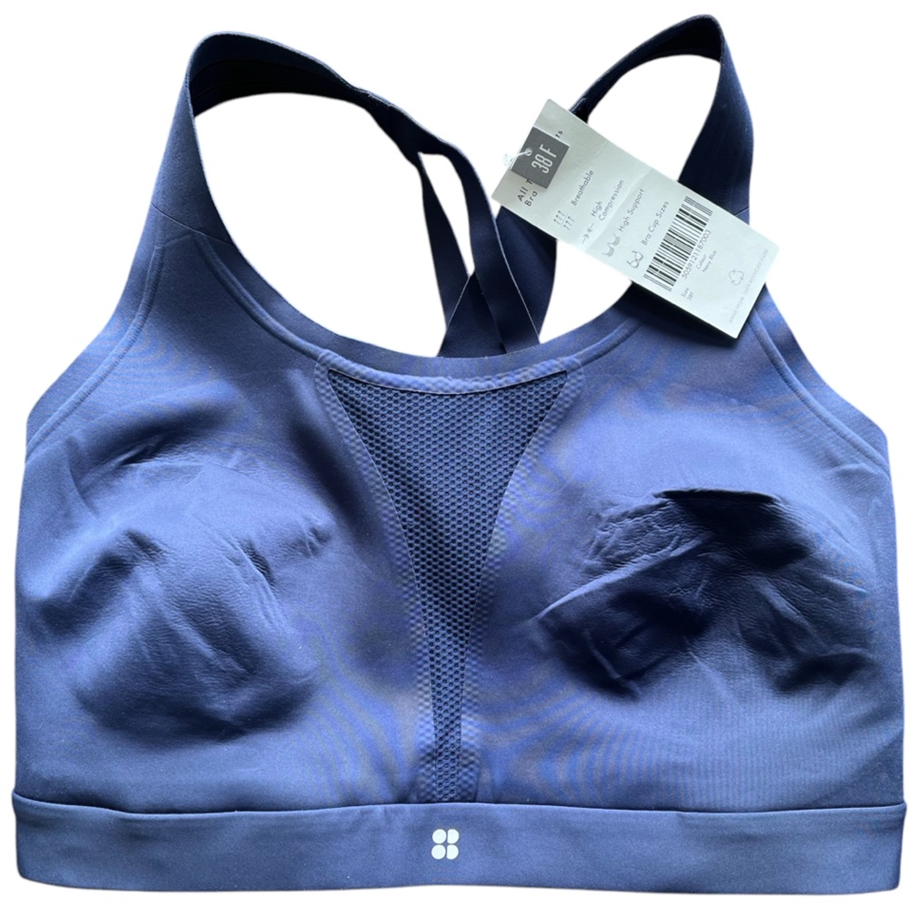 Sweaty Betty NWT Navy All Train Sports Bra High Support UK Size 38F = US 38G